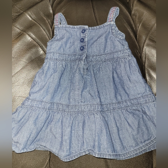 🌼 Vintage Gymboree Floral Appliqueed Chambray Dress - Baby Girls - Picture 3 of 7